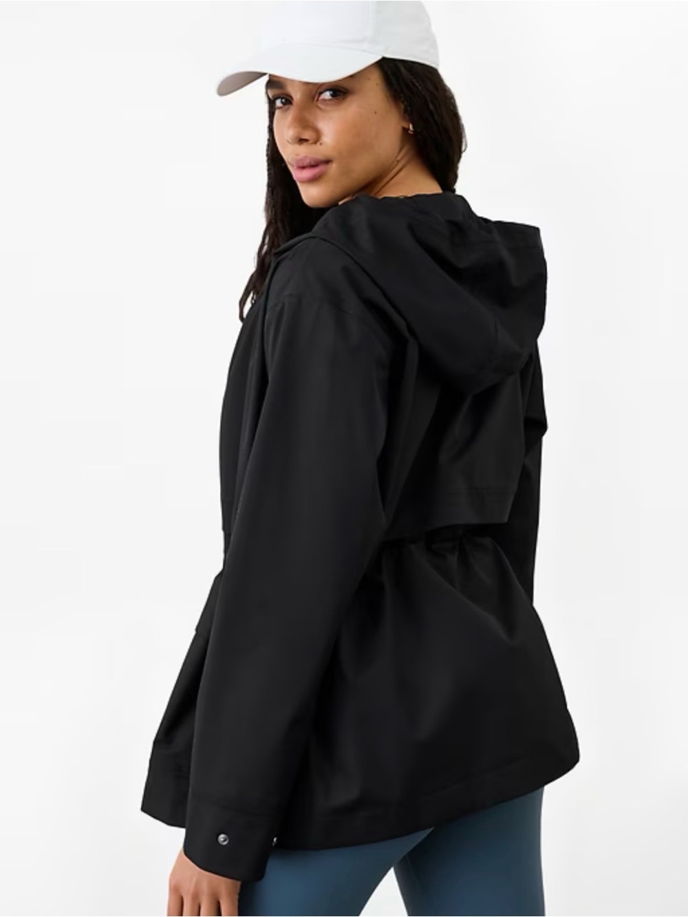 Athleta Black Lightweight Windbreaker Jacket